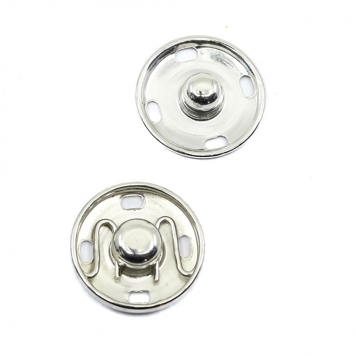 Capse metalice de cusut nr.2, pachet 2 folii - 72 bucati - Argintiu