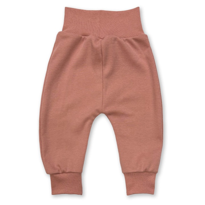 Pantaloni copii, Dartomik, talie fara presiune, 100% bumbac, Roz