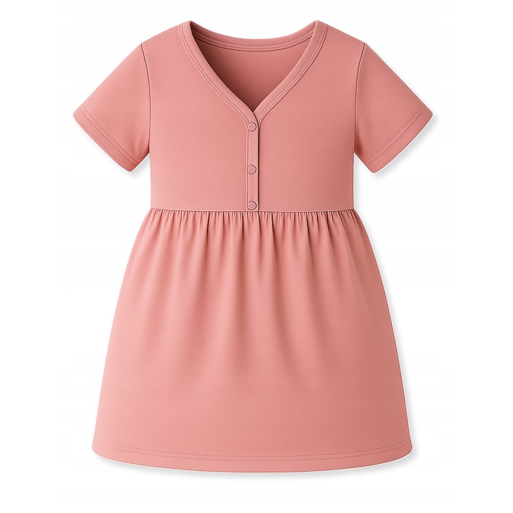 Camasa de noapte, Dartomik, maneca scurta, bumbac 100, Roz