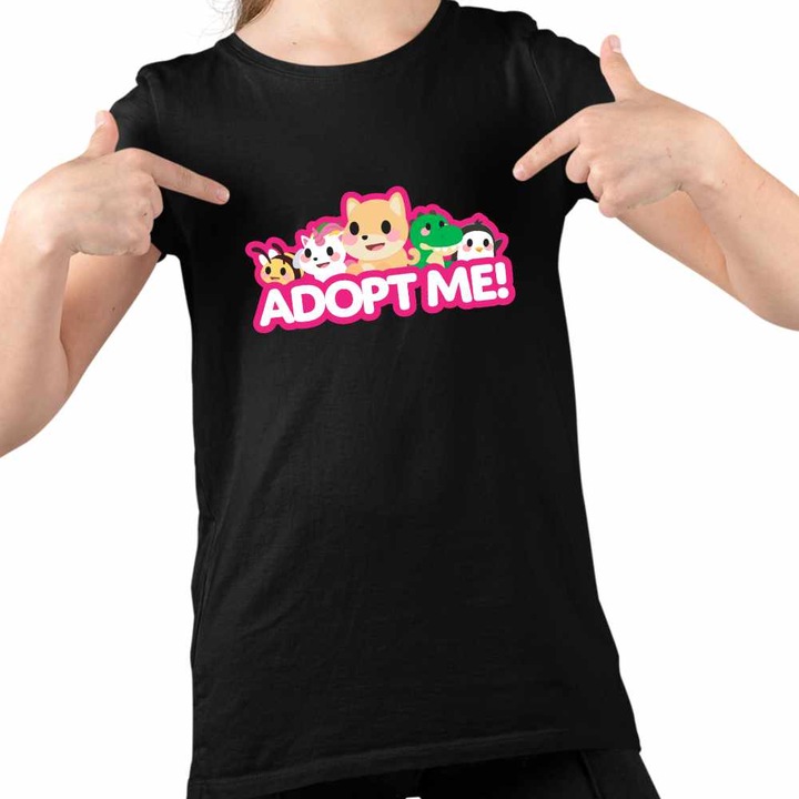 Tricou Copii Fete Adopt Me Roblox, Fekete