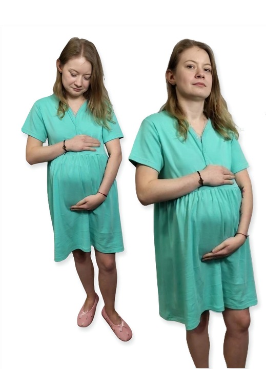 Pijamale dama, Dartomik, camasa de noapte de maternitate, bumbac, maneca scurta