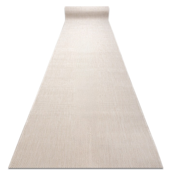 Traversa DYWANY ŁUSZCZÓW sisal sion melanj tesute plate crema 120cm, 120x280 cm