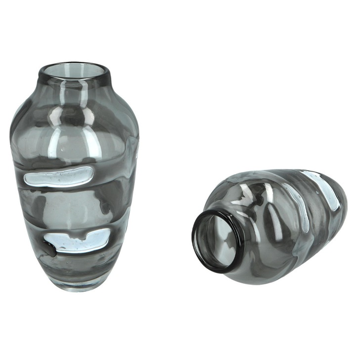 Декоративна стъклена ваза HANIPOL, прозрачна, за цветя, 30x45см