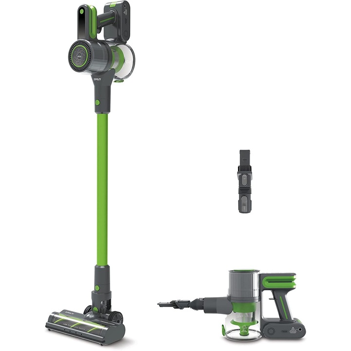 Aspirator vertical si de mana Fakir Inovax, 400 W, baterie Li-Ion 25,2V, 54 min, perie cu UV-C, HEPA, 400 ml, Roz/Negru