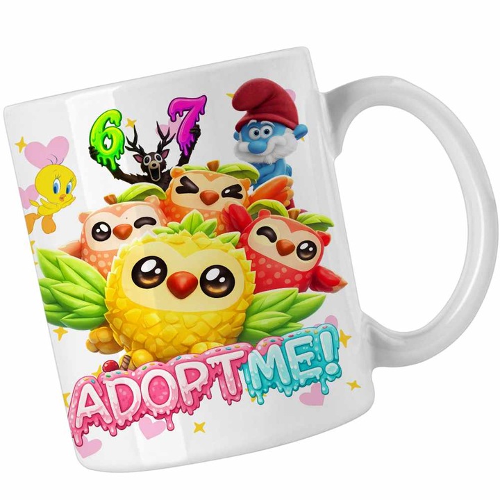 Cana Roblox Adopt Me Bufnita, alba, 330ml