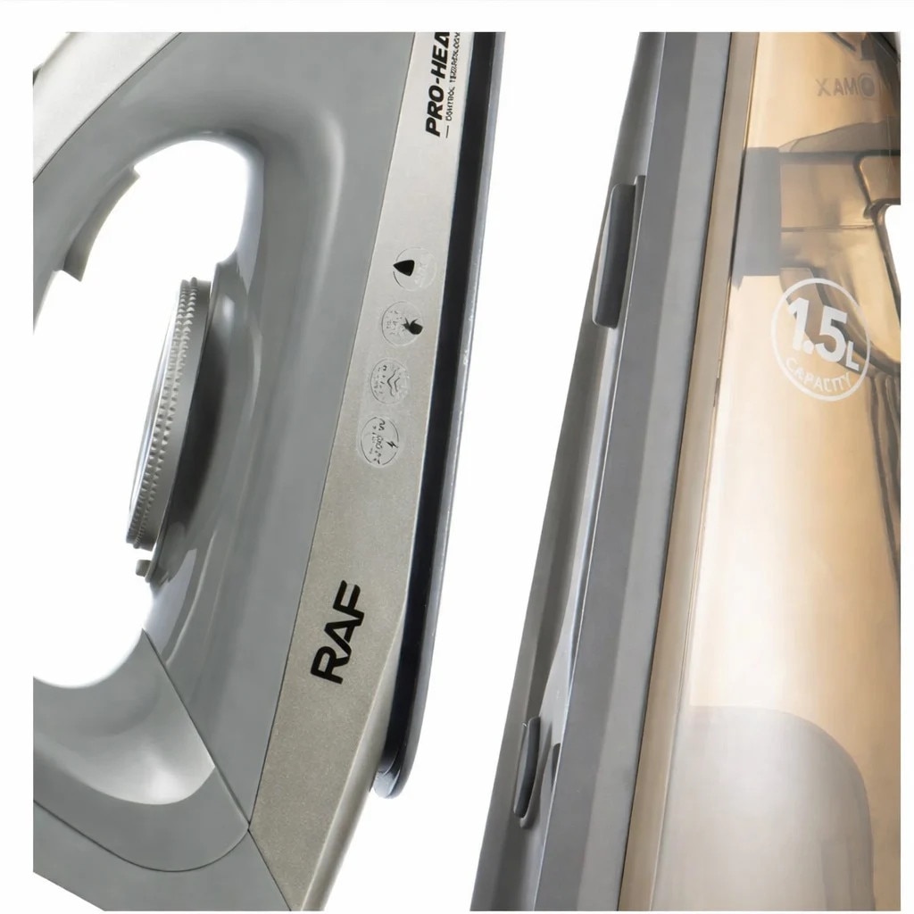 Aparat de calcat + statie RAF R.1357G, 2200W, talpa ceramica