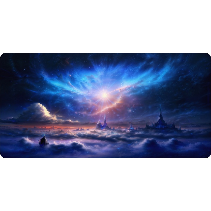 Mousepad Deskmat Above clouds 700x350x2mm margini drepte necusute Oktane