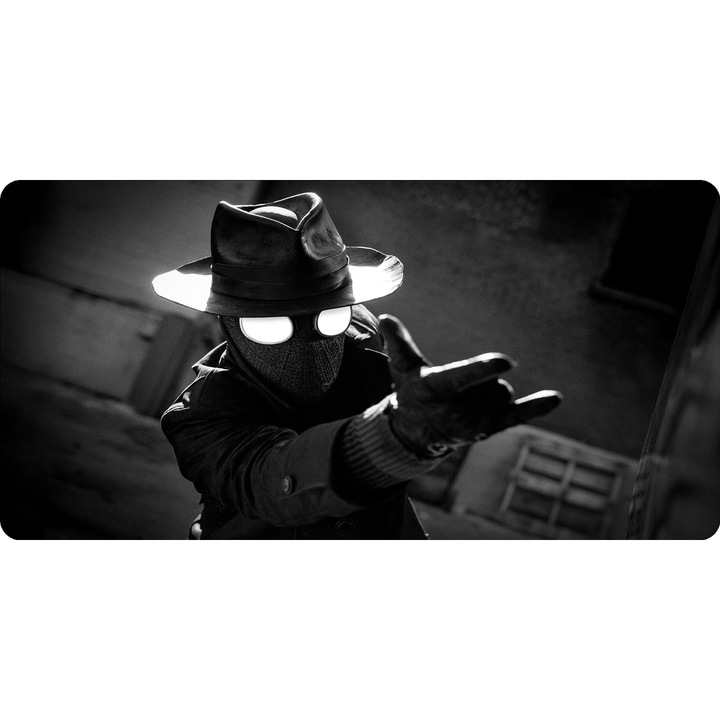 Mousepad Deskmat Spider noir black hat 700x350x2mm margini drepte necusute Oktane