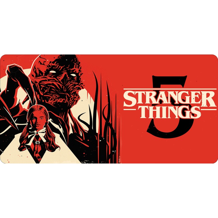 Mousepad Deskmat Stranger things 700x350x2mm margini drepte necusute Oktane