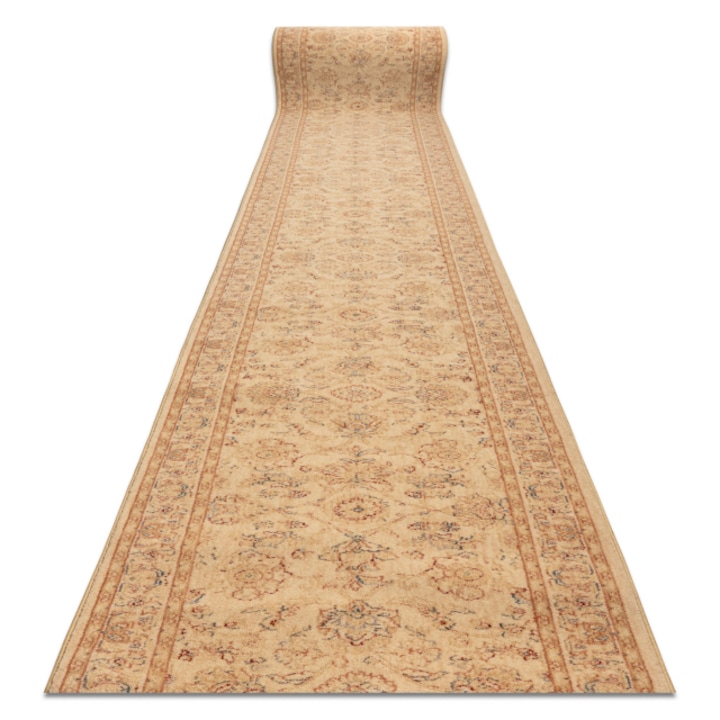 Traversa DYWANY ŁUSZCZÓW Lana DJOBIE 4517/101 Ornament, cadru bej / rosu 85cm, 85x220 cm