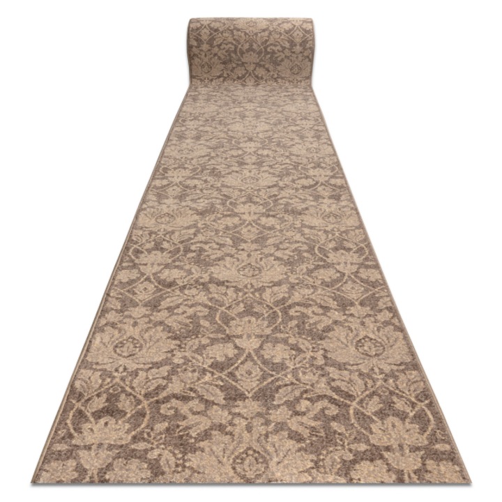 Traversa DYWANY ŁUSZCZÓW Lana DJOBIE 4545/600 Ornament bej / maro 85cm, 85x220 cm