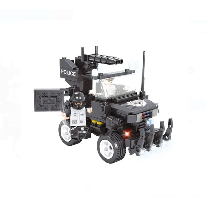 Комплект кубчета за конструиране на полицейско превозно средство ZANOX®, 229 части