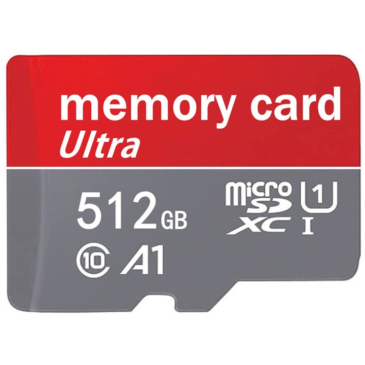 MicroSDXC карта памет 512GB с адаптер, скорост на четене 130MB/s, водоустойчива и удароустойчива