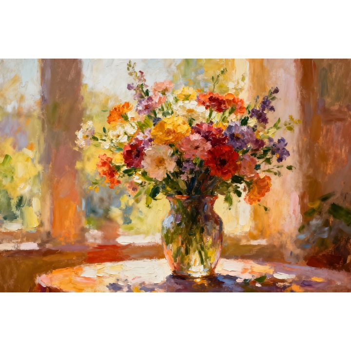 Tablou Canvas Dansul Trandafirilor 11, 60 x 40 cm, natura, peisaj, stil pictura, sasiu de lemn, panza de bumbac 90%, agatatoare invizibila