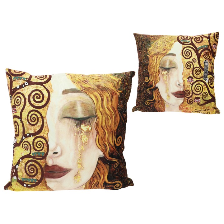 Díszpárna CARMANI, Gustave Klimt modell, többszínű, 40x40cm