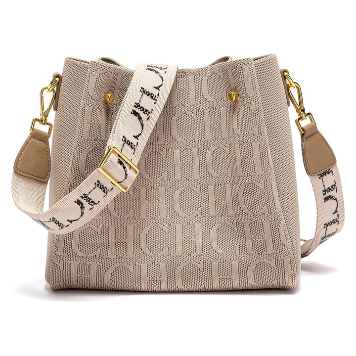 Női crossbody táska, nagy kapacitású, szövött, betűmintás, szövött válltáska, CHCHDIOSA, alkalmas munkához, vásárláshoz, ingázáshoz és utazáshoz