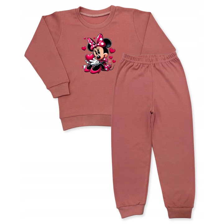 Set trening Dartomik, Minnie Mouse, bumbac, roz, Roz pudrat