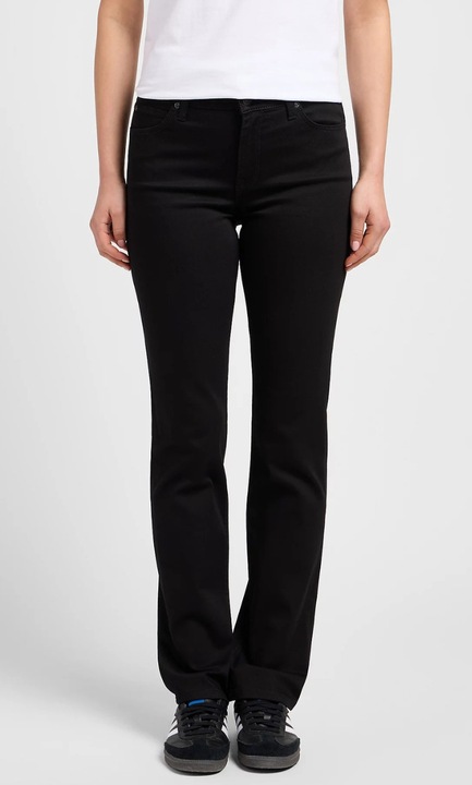 Blugi dama, Lee, negru, bumbac/poliester, fermoar