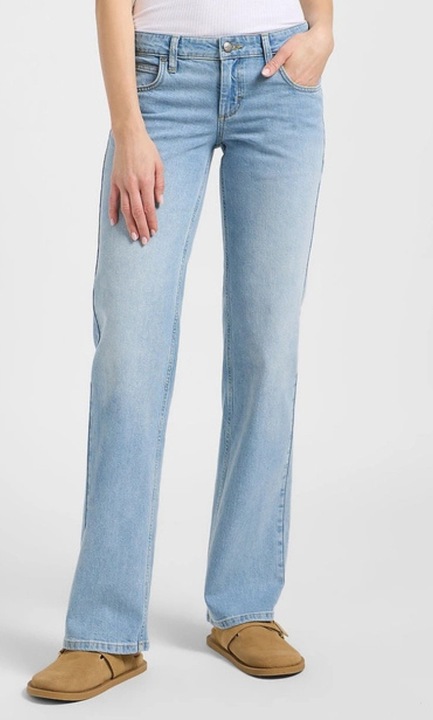 Blugi dama Lee Zoe, talie joasa, drepti, albastru, Albastru