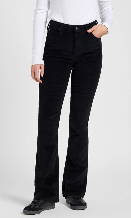 Pantaloni dama Lee Breese Bootcut, negru, evazati