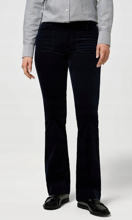 Pantaloni dama Wrangler Flare 623, talie inalta, evazati, bleumarin