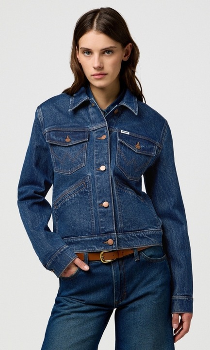 Geaca de blugi dama, Wrangler, Heritage, albastru, bumbac