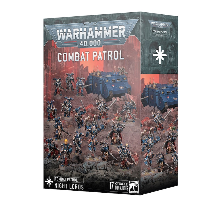 Warhammer 40000 játékbővítmény, Combat Patrol Éjszakai Urak Káosz Űrgárdisták, Games Workshop, 17 összeállítható modell, szürke