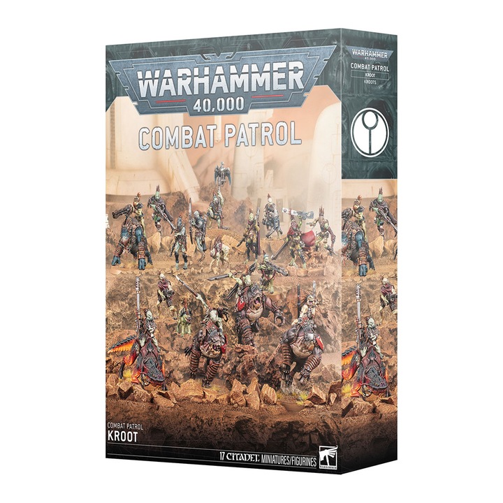 Warhammer 40000 játékbővítmény, Combat Patrol: Kroot Tau Empire, Games Workshop, 17 összeállítható modell, szürke