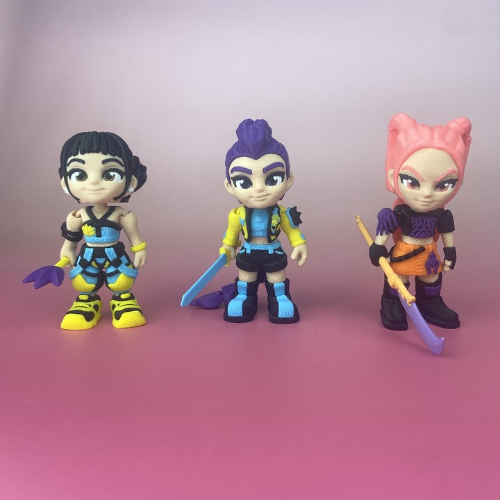 Rumi, Mira si Zoey – figurine K-Pop flexibile