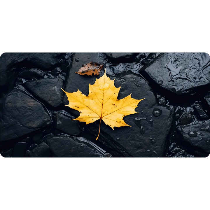 Mousepad Abstract Deskmat Maple leaf 700x350x2mm margini drepte necusute Oktane