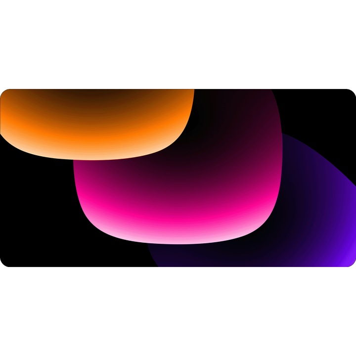 Mousepad Abstract Deskmat Gradient shapes 700x350x2mm margini drepte necusute Oktane