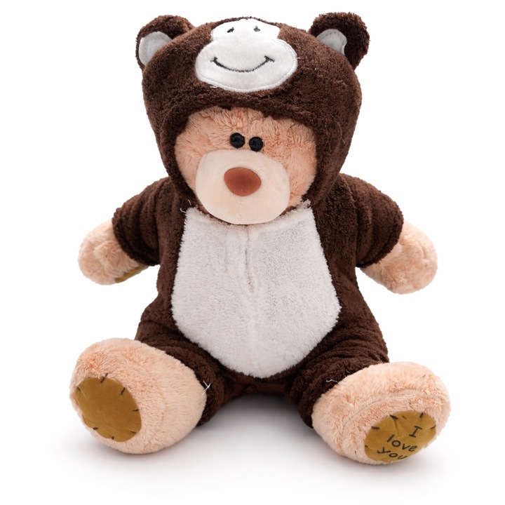 Ursulet de Plus cu Costum Maimuta Detasabil, Jucarie din Plus Moale, Cadou pentru Copii si Iubita, Teddy Bear cu Hainuta, 25 cm