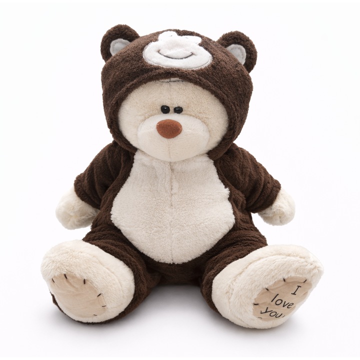Ursulet de Plus cu Costum Maimuta Detasabil, Jucarie din Plus Moale, Cadou pentru Copii si Iubita, Teddy Bear cu Hainuta, 25 cm