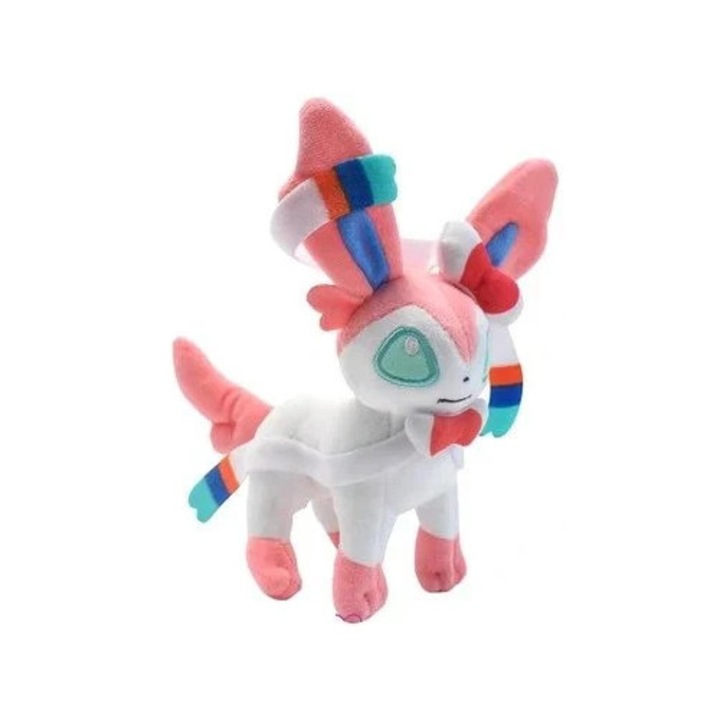 Sylveon Pokémon GO – Jucarie de plus moale, mascota colectionabila, jucarie Eevee