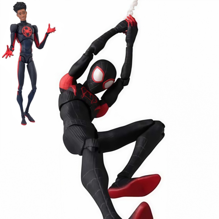 Miles Morales Pókember figura, 16 cm, standard méret, környezetbarát PVC anyagból készült, tökéletes ajándék gyerekeknek