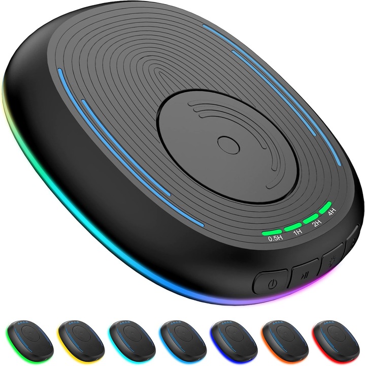 Egér Jiggler Észrevétlen Időzítővel, BE/KI kapcsolóval, Lélegző RGB fénnyel - Megakadályozza a laptop képernyőjének kikapcsolását (Fekete)