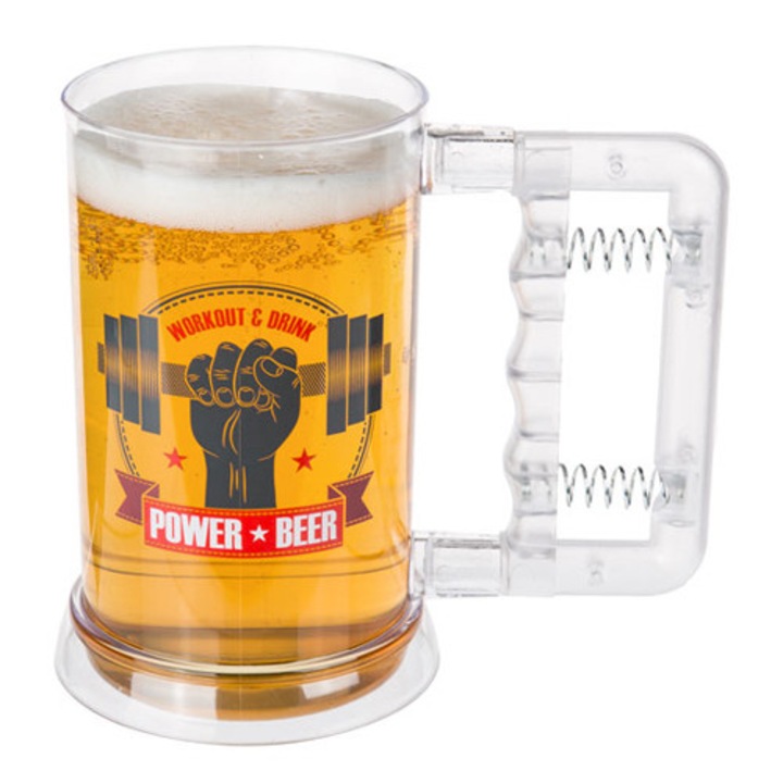 Sörös pohár kézszorítóval