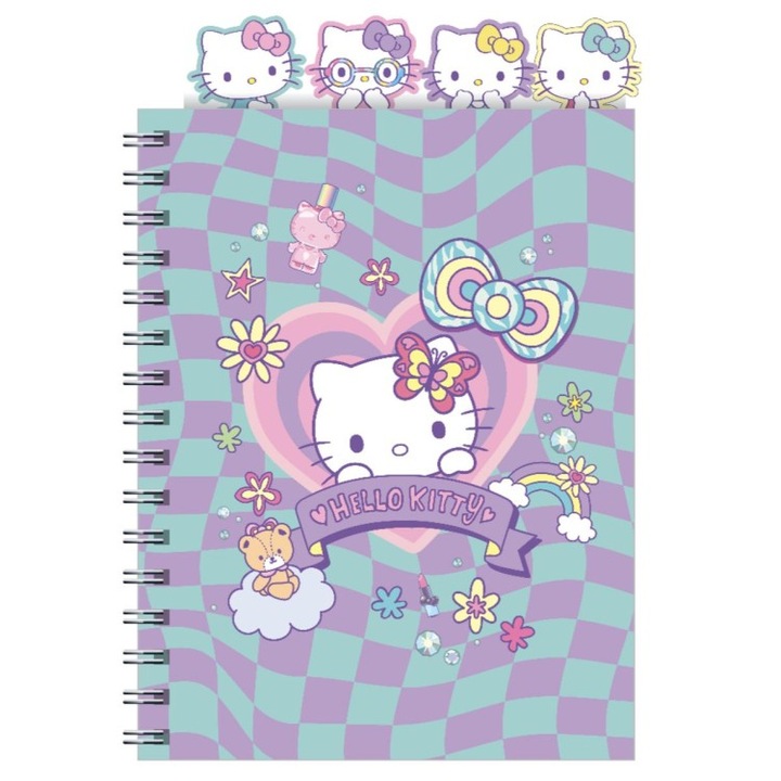 Тетрадка CoolPack А5 спирала, PP корица, 100 листа_2 Hello Kitty Pastel