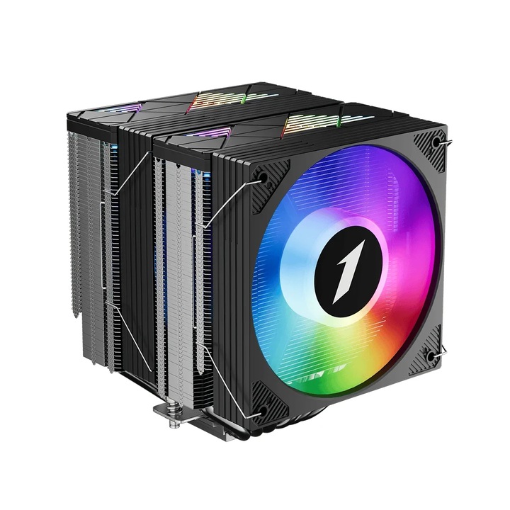 Cooler procesor 1stPlayer CPU Cooler CRYO CY12LD Black - LGA1851/AM5, Dual-Tower, ARGB CY12LD-BK