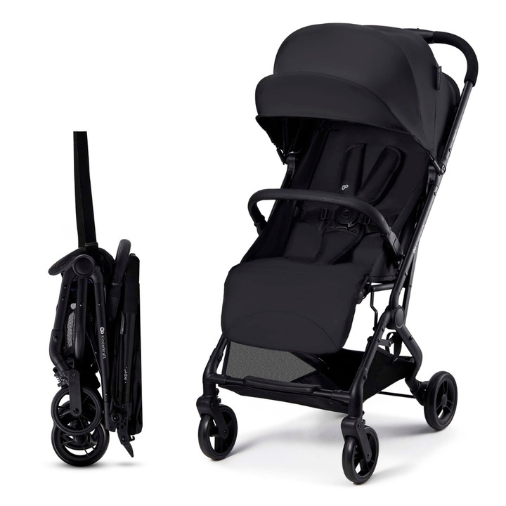 Бебешка количка Kinderkraft INDY 3, COAL BLACK
