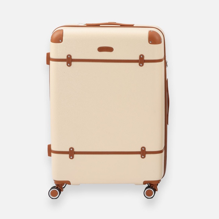 Kуфар, ABS съполимер, Компактен, Таба детайли, 58 литра, До 20 кг, 42.5x24x66 см, Екрю