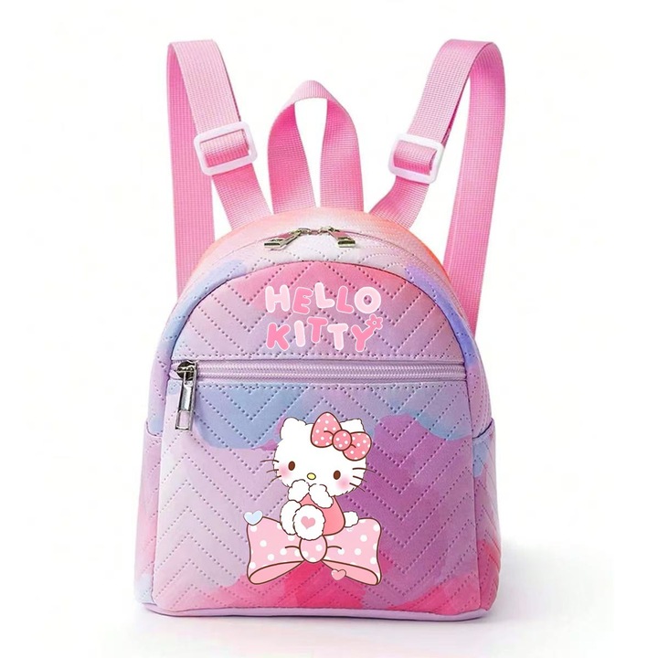 Hello Kitty gyermek hátizsák, piros/lila, 18x19x10cm