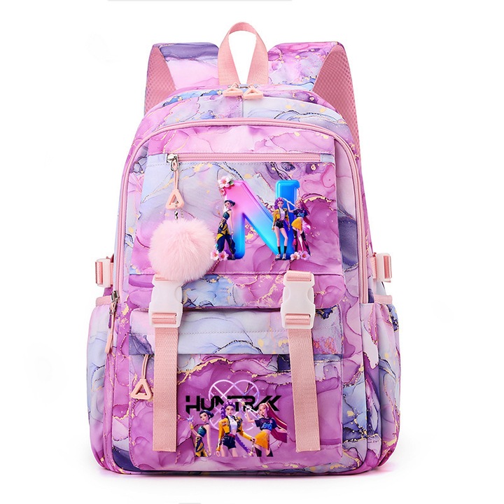 Rucsac casual unisex Demon Hunter, stil colorat, pentru studente, dimensiuni N