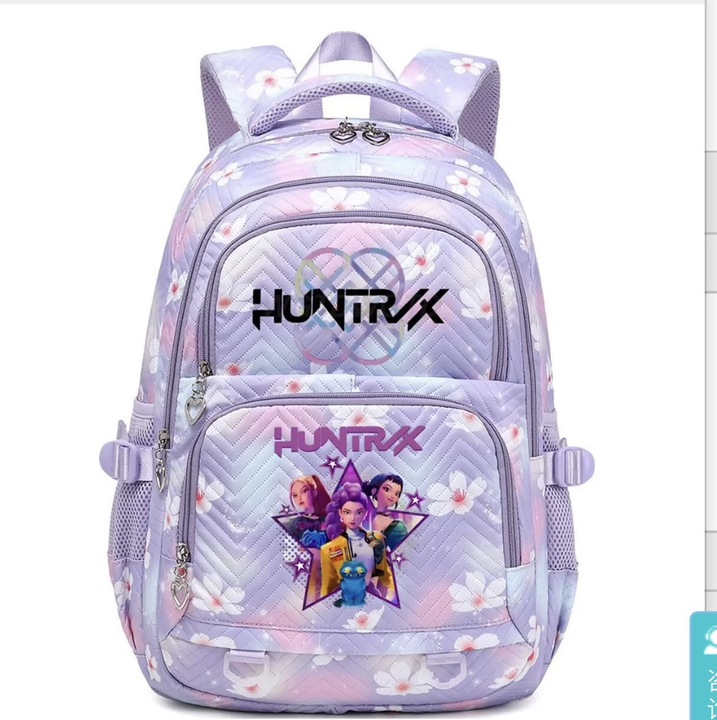 Ghiozdan K-Pop Witcher, capacitate mare, 34x17x44cm, mov