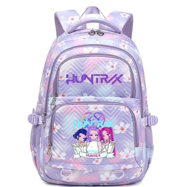 Ghiozdan K-Pop Witcher, capacitate mare, 34x17x44cm, mov