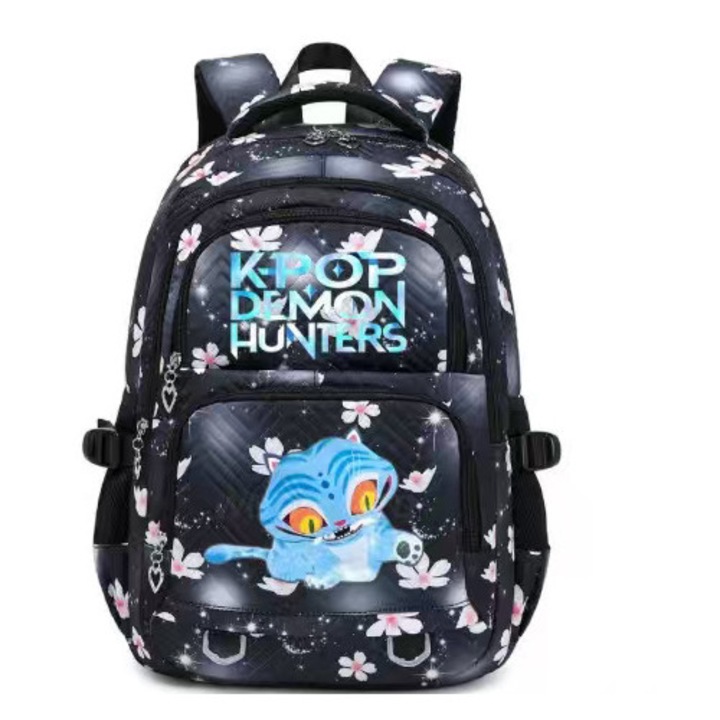 Ghiozdan K-Pop Witcher, capacitate mare, 34x17x44cm, negru