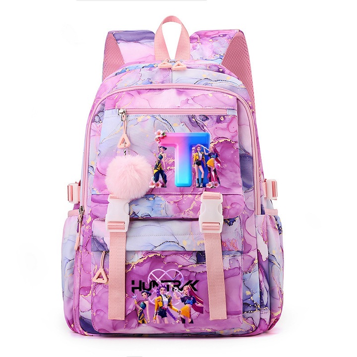 Rucsac casual unisex Demon Hunter, stil colorat, pentru studente, 30x45cm