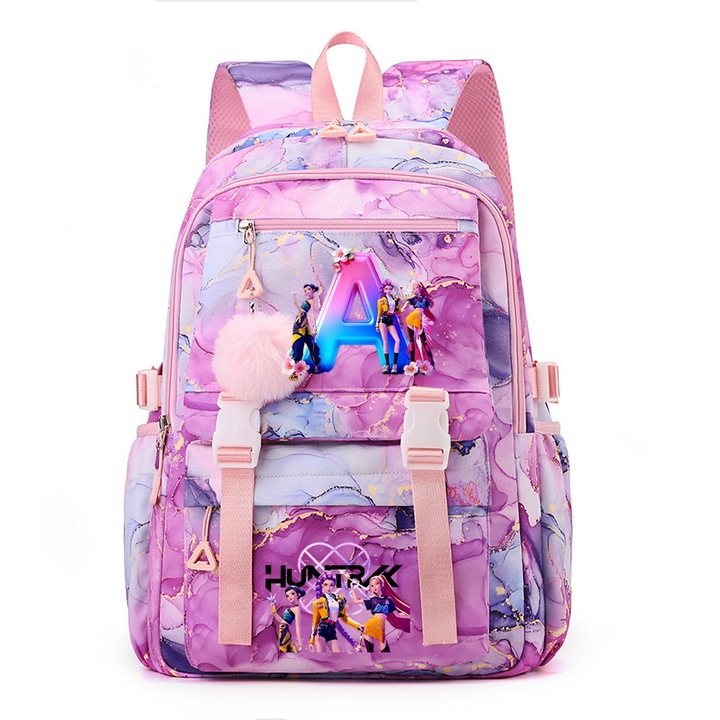 Unisex Demon Hunter hátizsák, színes stílus, diákoknak, utazáshoz, A