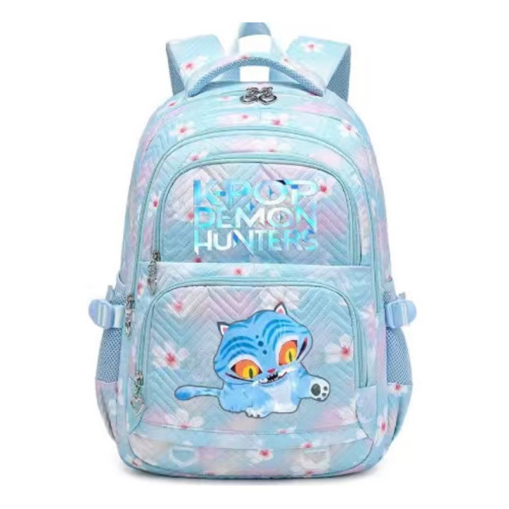 Ghiozdan K-Pop Witcher, capacitate mare, 34x17x44cm, albastru