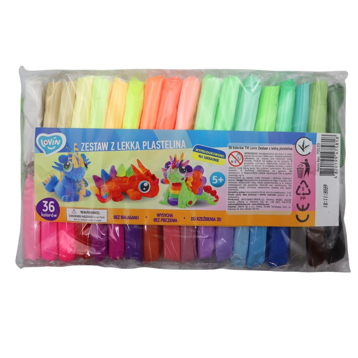 Комплект пластилин 36 цвята Euro-Trade, мек, лесен за моделиране